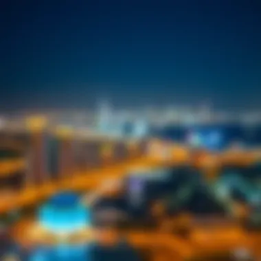 Breathtaking skyline view featuring برج افينيو التعاون